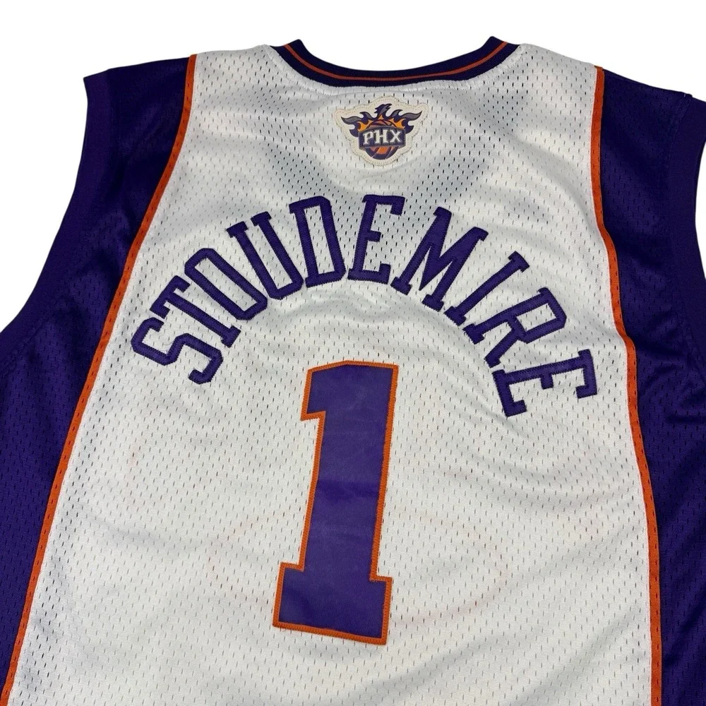 Adidas White Phoenix Suns‎ Amare Stoudemire #1 Jersey Men's Large +2 Length
